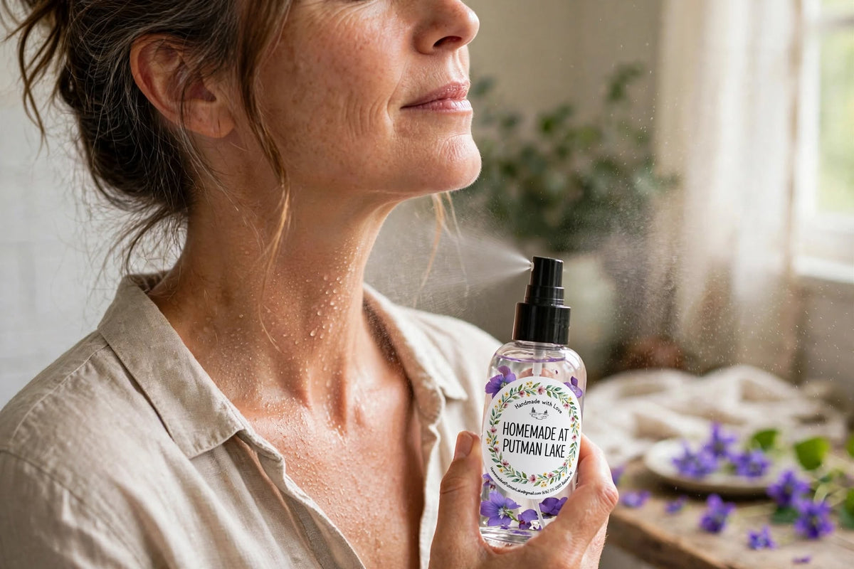 Violet Petal Body Mist - 2 oz Natural Hydrating Spray | Handmade