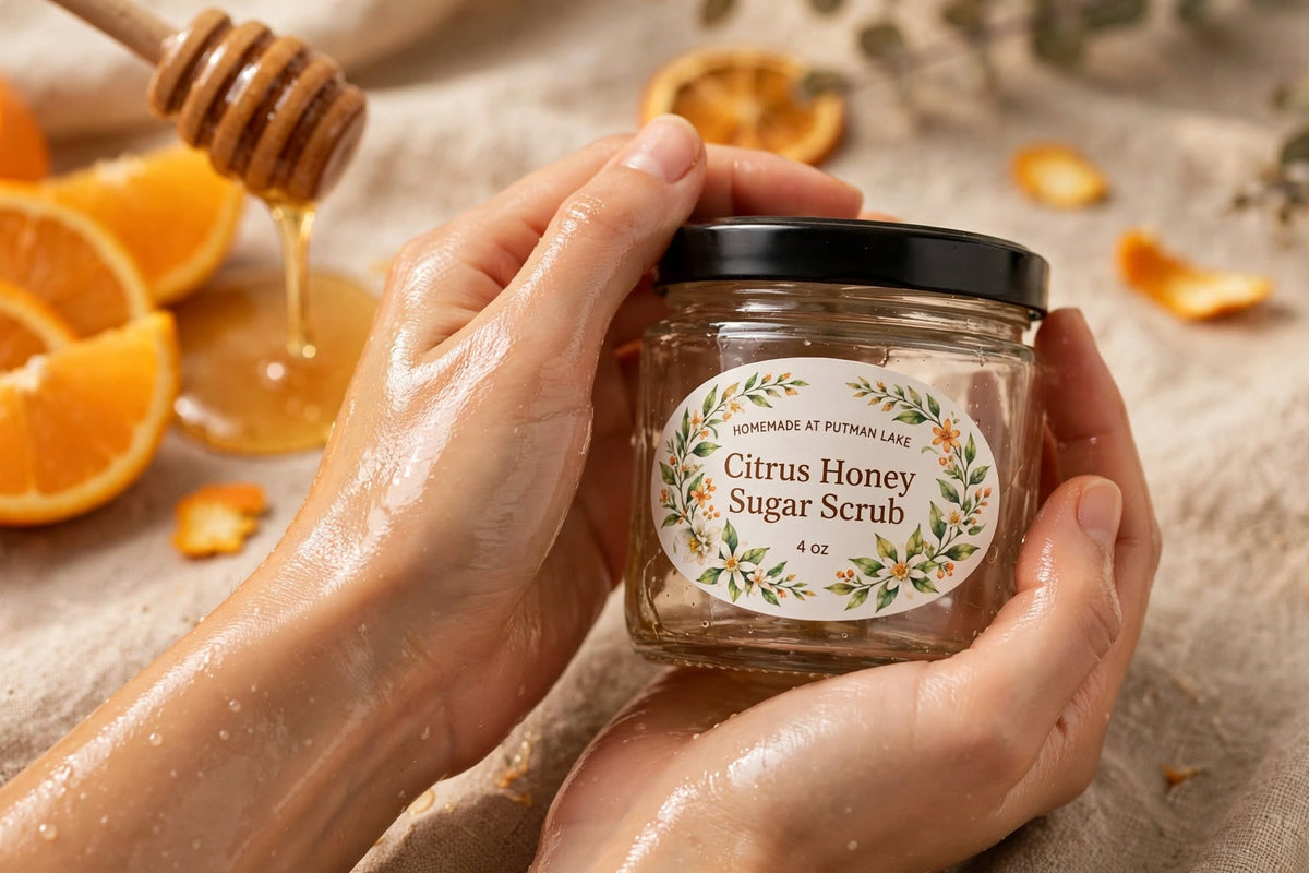 Handmade Citrus Honey Body Scrub - Natural Exfoliating Scrub