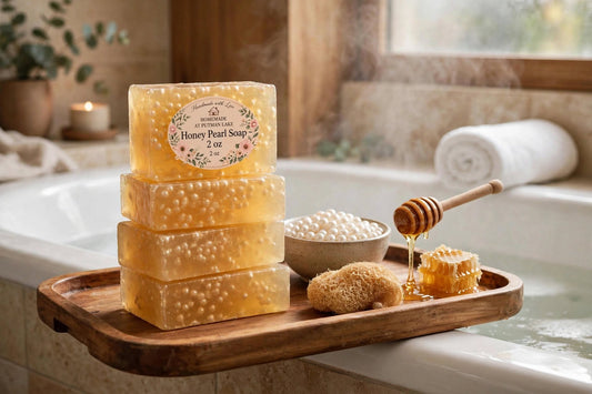 Handmade Honey Pearl Glycerin Soap - With Real Honey - 2 oz