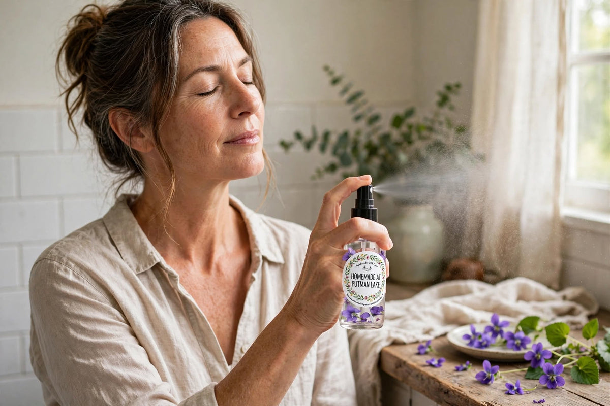 Violet Petal Body Mist - 2 oz Natural Hydrating Spray | Handmade
