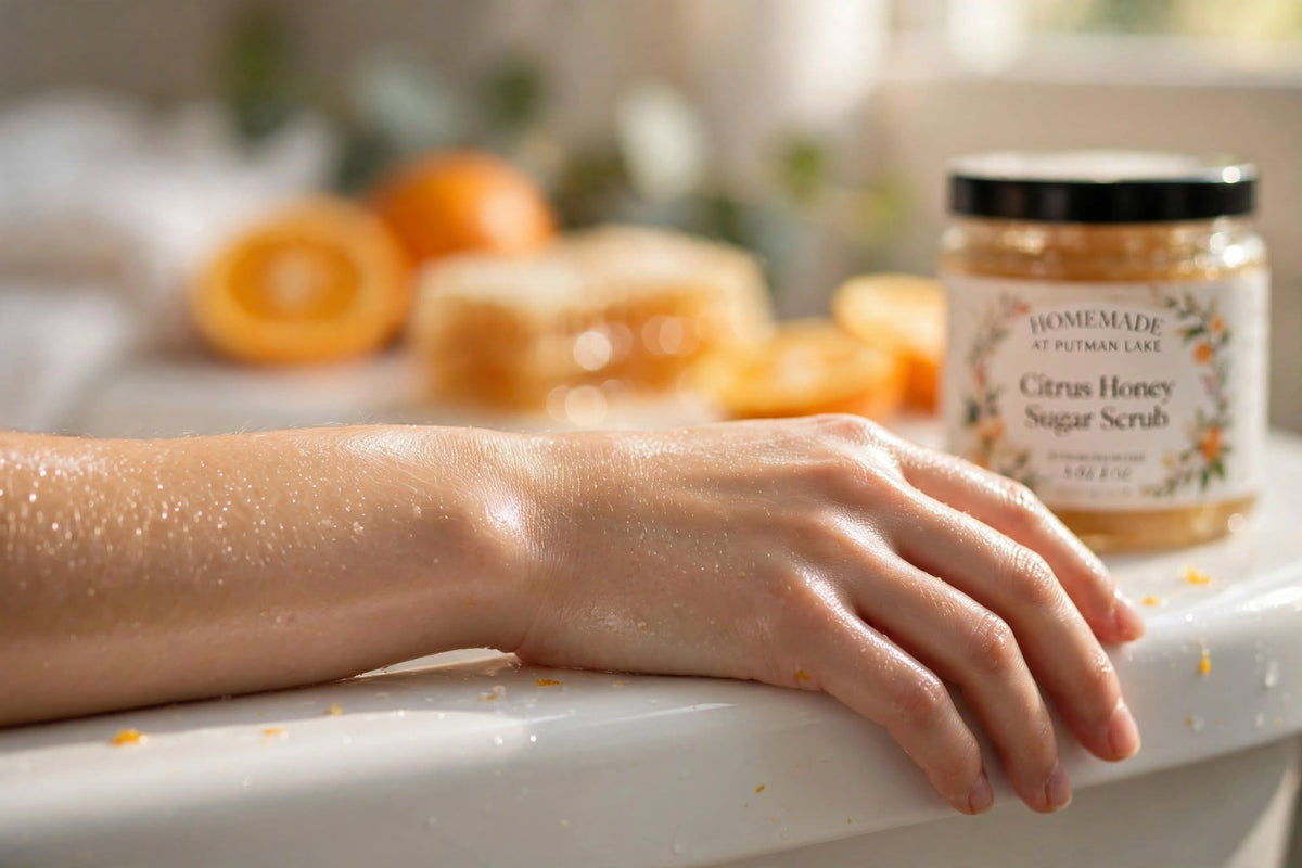 Handmade Citrus Honey Body Scrub - Natural Exfoliating Scrub