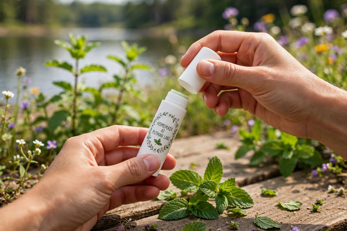 Mint Lip Balm - Natural Beeswax Balm for Dry, Chapped Lips