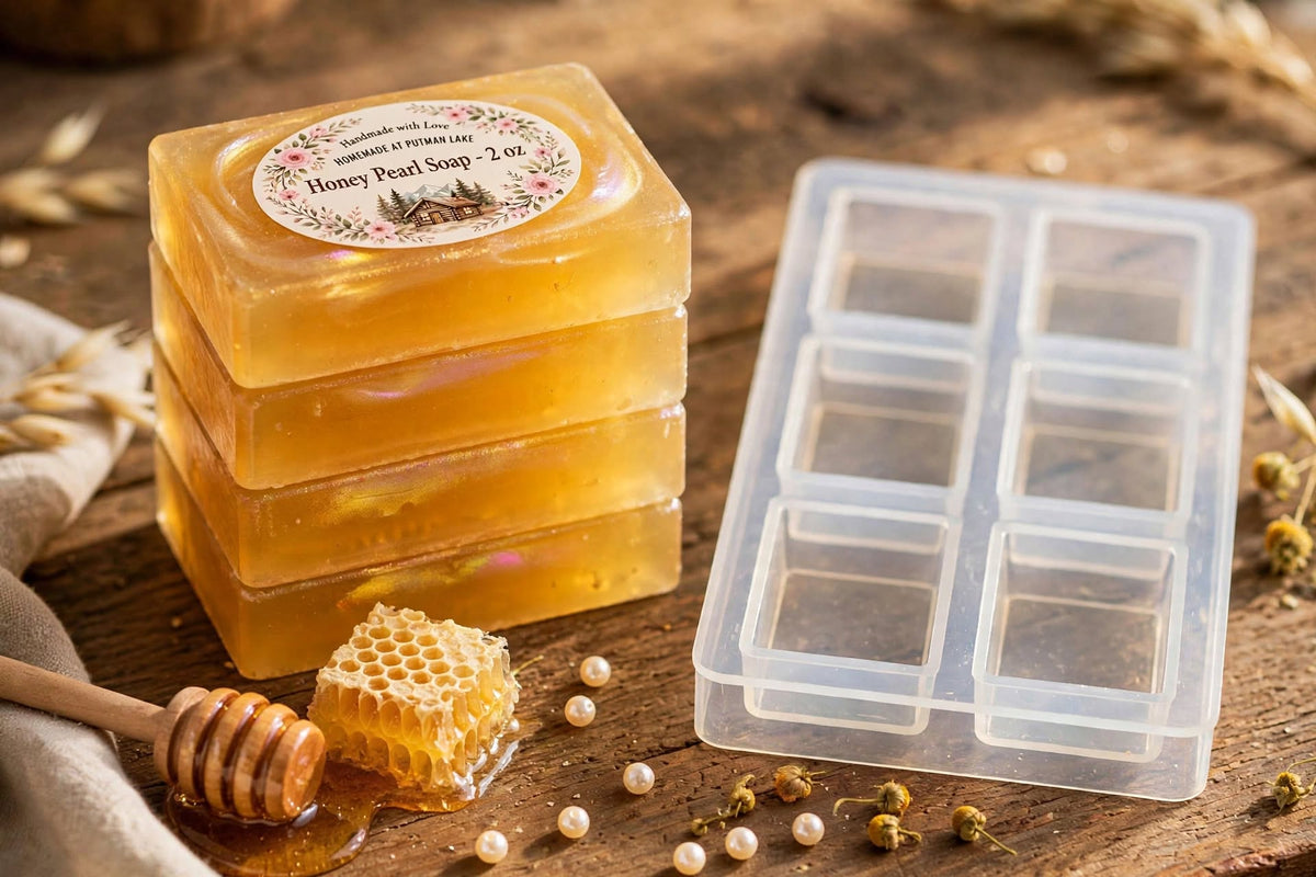 Handmade Honey Pearl Glycerin Soap - With Real Honey - 2 oz
