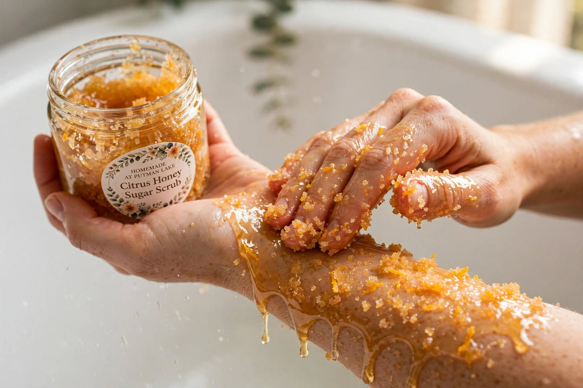 Handmade Citrus Honey Body Scrub - Natural Exfoliating Scrub