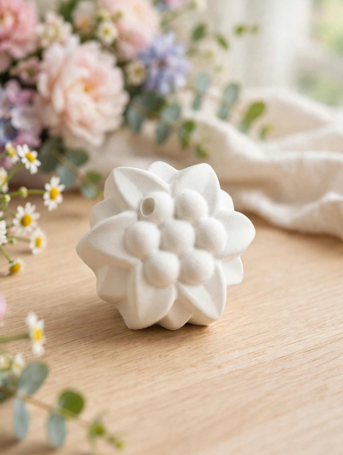 Handmade Aroma Stone - Flower Design - Essential Oil Diffuser