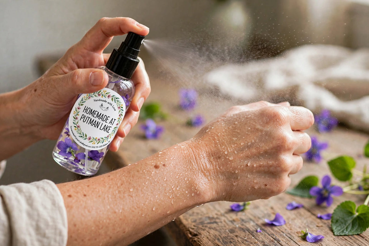 Violet Petal Body Mist - 2 oz Natural Hydrating Spray | Handmade