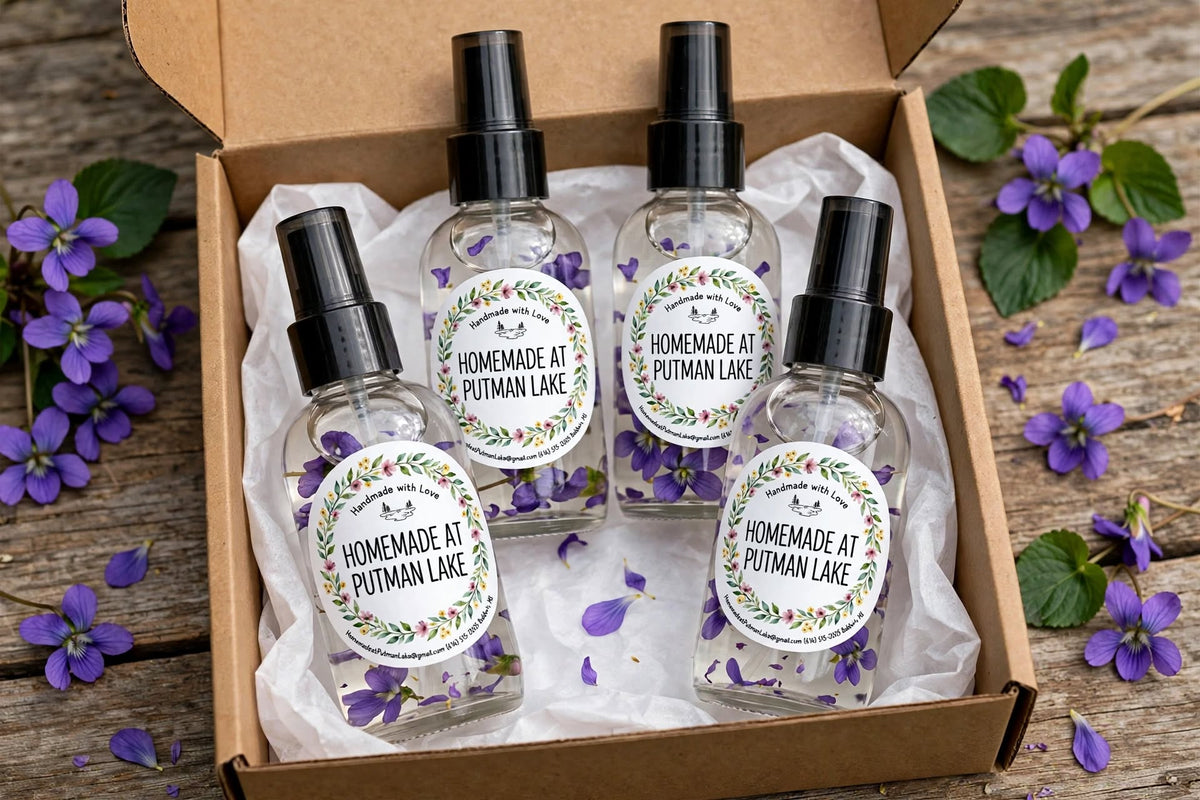 Violet Petal Body Mist - 2 oz Natural Hydrating Spray | Handmade