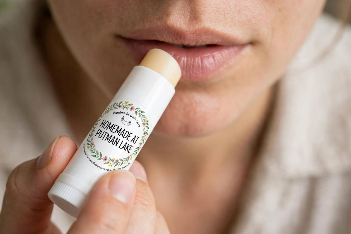 Honey Vanilla Lip Balm - Natural Beeswax Balm for Dry, Chapped Lips