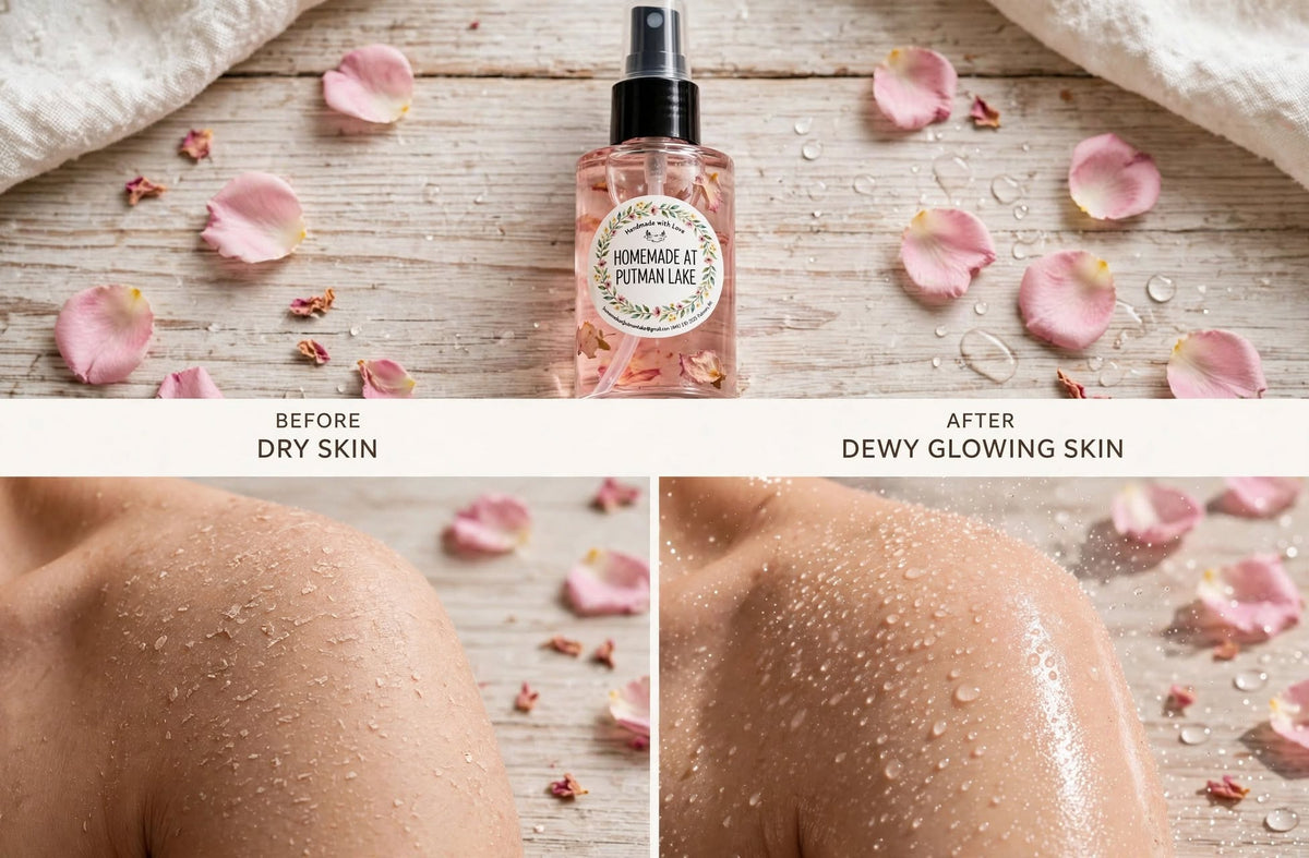 Rose Petal Body Mist - 2 oz Natural Hydrating Spray | Handmade