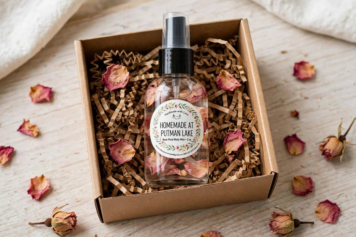 Rose Petal Body Mist - 2 oz Natural Hydrating Spray | Handmade