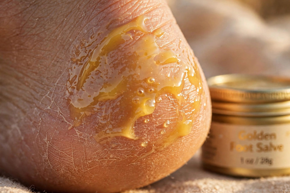 Homemade Foot Soothing Salve - Mint, Lemongrass & Tea Tree - 1 oz Tin