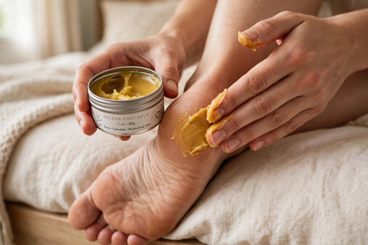 Homemade Foot Soothing Salve - Mint, Lemongrass & Tea Tree - 1 oz Tin
