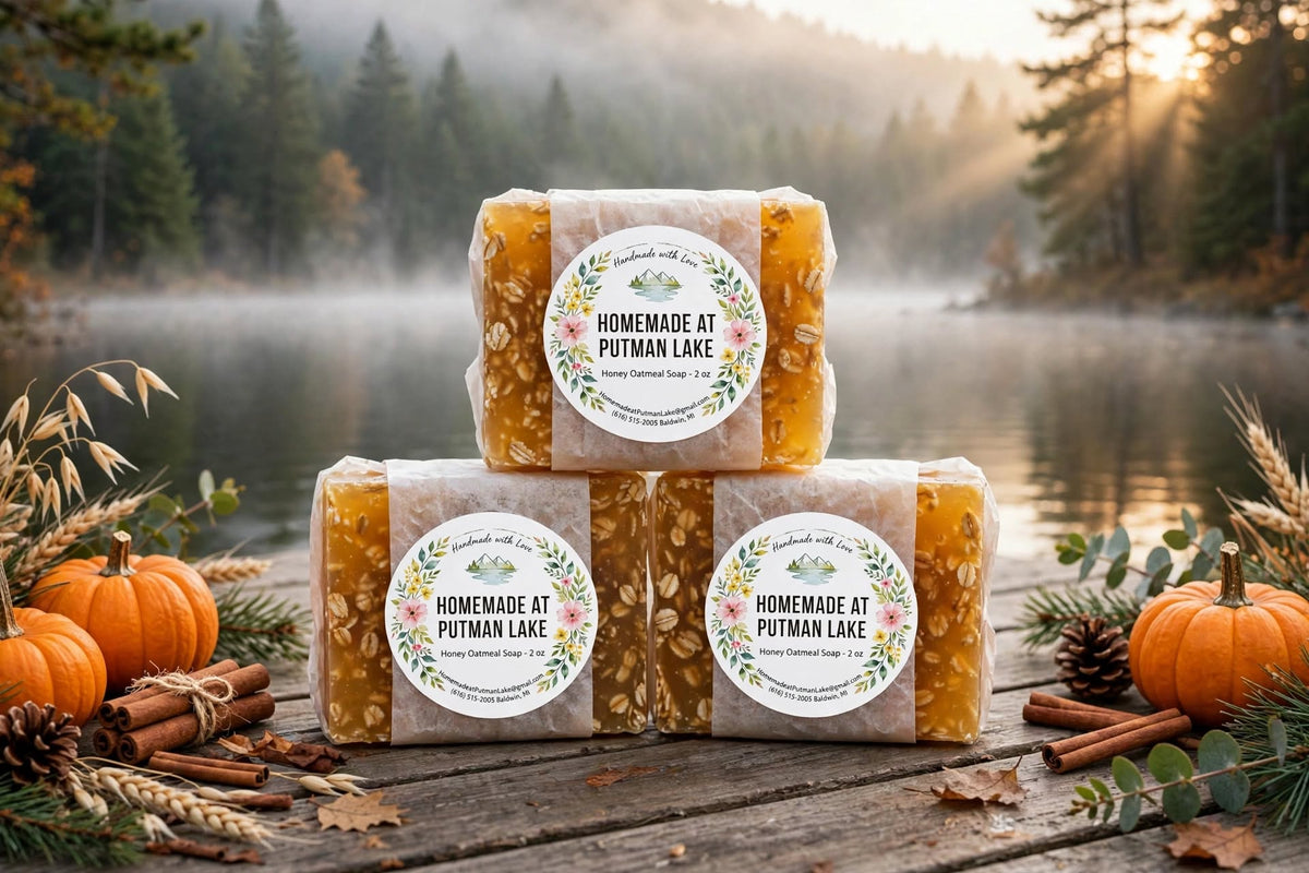 Handmade Honey Oatmeal Soap - With Real Honey & Oats - 2 oz