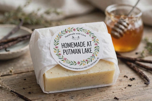 Handmade Vanilla Honey Goat Soap - With Real Honey